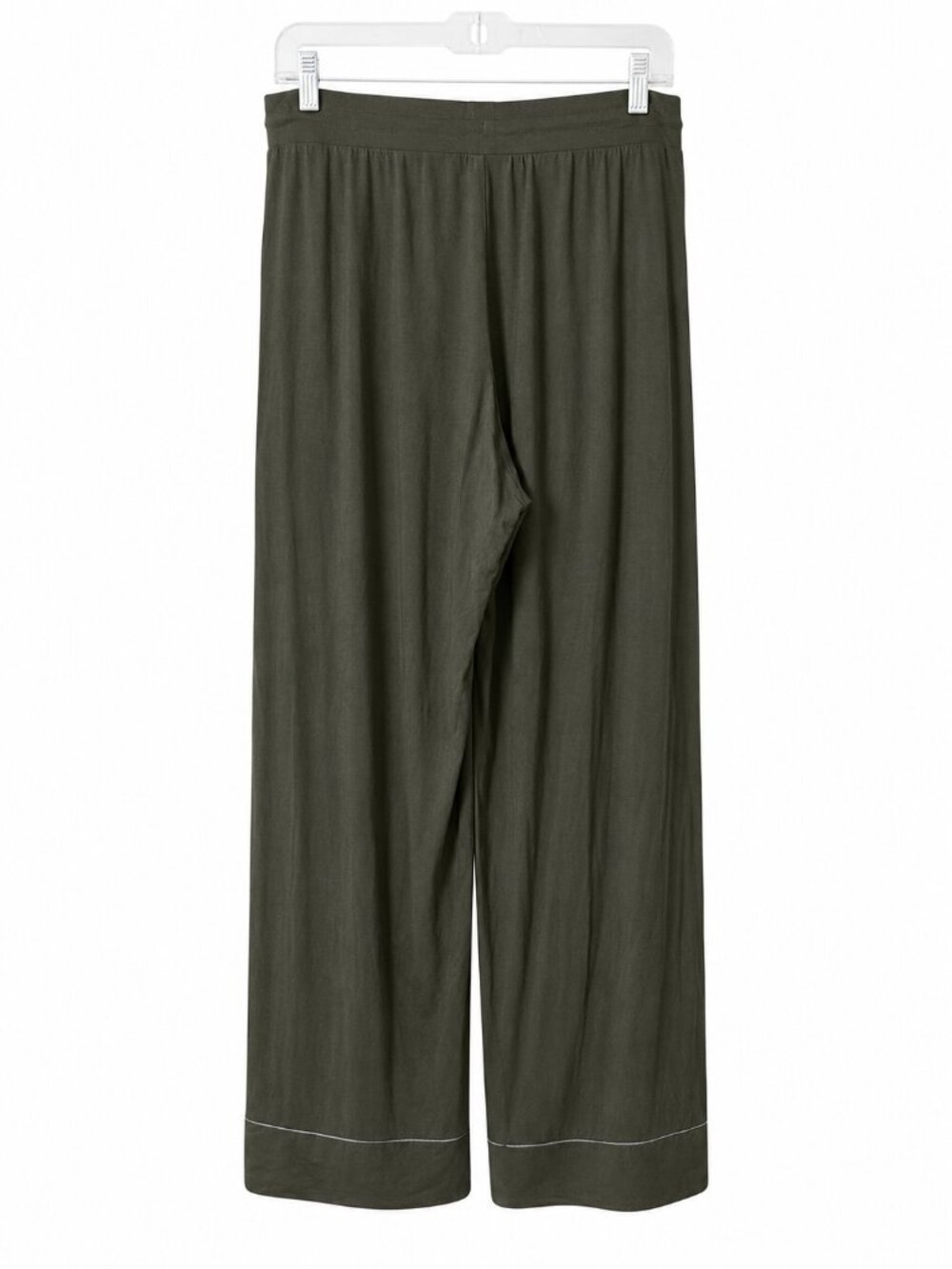GAP BODY Softest Modal Wide Leg Drawstring Pajama Lounge Pants Olive Sz M EUC - Picture 4 of 9